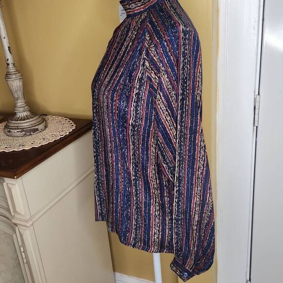 Vintage 80's Marc D'alcy paris 100% silk blouse women's size 12 - Picture 3 of 6